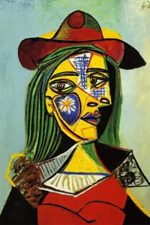 Actieprijs Femme au chapeau et col en fourrure - Picasso